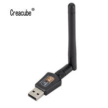 Creacube 600m usb wifi banda dupla 802.11ac sem fio 600m usb adaptador wi-fi 2.4g 5g wi-fi 2db antena placa de rede receptor para pc 2024 - compre barato