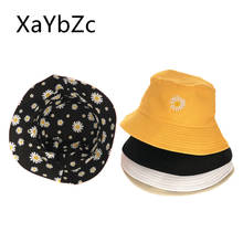 Women Bucket Fishing Hats Sunscreen Sun Cap Little Daisies Double-sided Wear Spring Lady Fisherman Hat 2024 - buy cheap