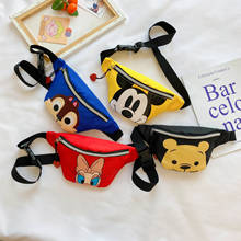 Disney-bandolera de Mickey mouse para niños y niñas, bolso de cintura con dibujos animados, a la moda 2024 - compra barato