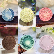 PRZY Mold Silicone Handmade Soap Making Molds Flowers Round Pattern Carving Baking Chocolate Candle Candy Mold Cake Clay Resin 2024 - buy cheap