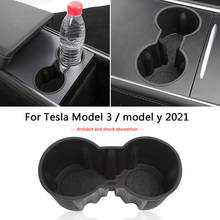 Soporte para vasos de agua de coche, accesorio Interior para la consola central, para Tesla modelo 3, modelo Y 2021 2024 - compra barato
