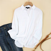2020 Autumn White Black Blouse Women Korean Long Sleeve Female Tops And Blouses Vintage Women Shirts Blusas Roupa Feminina Tops 2024 - buy cheap