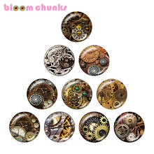 Retro gearwheel 10pcs mixed 12mm/18mm/20mm/25mm Round photo glass cabochon demo flat back Making findings S3933 2024 - buy cheap