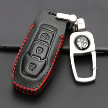 Car key case for remote Leather protection Cover for ford max Mondeo mk4 mk5 Fiesta ST Focus 3 mk3 Taurus fusion Kuga 2 Ecosport 2024 - buy cheap
