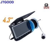 JTGOOD-cámara de vídeo buscador de peces subacuática HD 1000TVL para pesca, Monitor de 4,3 pulgadas, 8 infrarrojos, IR, LED, cámara de peces marinos 2024 - compra barato