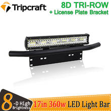 Tripcraft 3Rows LED Bar 17inch LED Light Bar with license plate bracket for Car Tractor Boat OffRoad 4x4 Truck SUV ATV 12V 24V 2024 - buy cheap