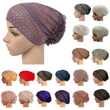 Muslim Women Inner Hat Hijab Scarf Lace Cap Turban Headwear Underscarf Islam Ninja Flower Headscarf Wrap Bonnet Hair Loss Cover 2024 - buy cheap