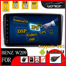 Radio multimedia con GPS para coche, unidad principal de navegación con audio estéreo, IPS, DSP, Android 10, para Mercedes Benz CLK W209 W203 W463 W208 2024 - compra barato