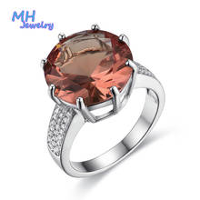 MH Zultanite Gemstone big size solid classics round ring red 925 Sterling Silver Color Change Diaspore Stone ring Fine Jewelry 2024 - buy cheap