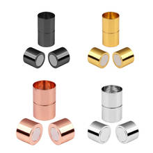 Cierres magnéticos de Color dorado, conectores de pulsera de cordón de cuero para accesorios de fabricación de joyería DIY, 3, 4, 5, 6, 7, 8, 10, 12, 14 y 15mm, 5 uds. 2024 - compra barato