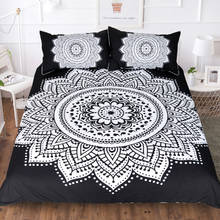 Bed set cover Bohemian 3d Comforter Bedding Sets Black Mandala Duvet Cover Winter Pillowcase Queen King Size Bed Bedlinen Wreath 2024 - buy cheap