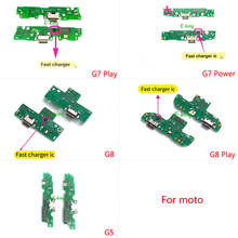 10 шт. для Motorola Moto G5 G7 G8 Play Power USB зарядная плата док-порт гибкий кабель запасные части 2024 - купить недорого