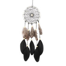 45 cm Handmade Dreamcatcher Black Feather Lace Dream Catcher Bead Hanging Decoration Ornament Gift For Car/Home Decor 2024 - buy cheap