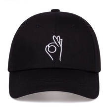 Fashion cotton dad hat finger ok embroidery baseball cap hip-hop caps adjustable men and women outdoor sun hat snapback hats 2024 - buy cheap