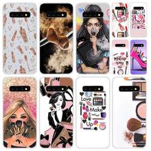 Capa de silicone macio para samsung galaxy s21 s20 uitra s10 s9 s8 mais lite ultra s20fe s10e s7edge moda makeups cosméticos 2024 - compre barato