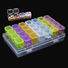 Kit para pintura com 28 células de plástico, caixa para armazenamento de acessórios para pintura bordada com miçangas 2024 - compre barato