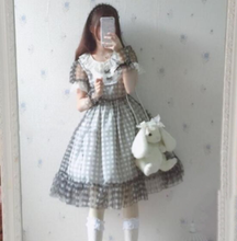 Vestido de lolita gótico de princesa loli cos para chica, ropa vintage de encaje con lazo, celosía, cuello redondo, estilo victoriano, estilo kawaii 2024 - compra barato