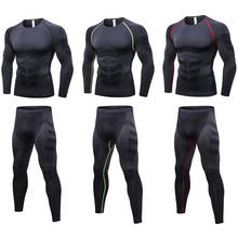 Men’s Tight Training Long Sleeve Tops Sports Trousers Fitness Sportswear Set SPSYL0085 2024 - buy cheap