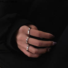 HUANZHI 2020 новые тонкие глянцевые минимализм геометрические посеребренные металлические кольца для женщин девушек ювелирные изделия вечерние подарки 2024 - купить недорого