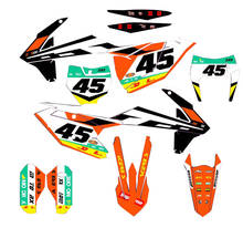 Free Custom Team Graphics Backgrounds Decals 3M Stickers Kit For 125-500 SX SXF MX 2016-2018 EXCF XCW Enduro 2017-2020 2024 - buy cheap