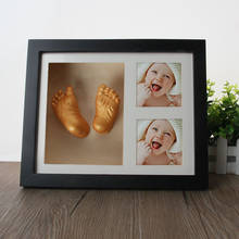3D Baby Hand Foot Mold Print Photo Frame DIY Plaster Casting Kit Stereo Clone Handprint Footprint Memorial Grow Record Souvenir 2024 - купить недорого