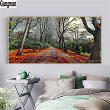 diamond rhinestone embroidery painting Scenery large Decorative Picture diy diamond mosaic cross stitch Autumn Forest Landscape 2024 - buy cheap