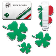Insignia de estilo de coche 3D, emblema, pegatina de aluminio para Alfa Romeo 147 156 Giulietta Giulia Mito Stelvio Brera Spider, accesorios 2024 - compra barato