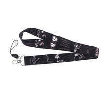 ZF2100 1pcs Black Gothic Style Life Skull Creative Badge ID Lanyards Mobile Phone Rope Key Lanyard Neck Straps Accessories 2024 - buy cheap
