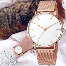 Relógio de pulso casual de aço inoxidável de malha de 2020 relógio de quartzo relógio feminino relógio de luxo relógio de senhoras reloj mujer 2024 - compre barato