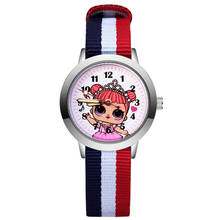 Fashion Cartoon Cute Pretty Girl Style Children's Wrist Watches Kids Student Girls Boys Quartz Nylon Strap Clock JA95 2024 - buy cheap