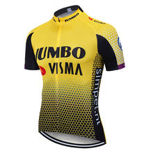 Camisetas de ciclismo del equipo LOTTO JUMBO para hombre, maillot de secado rápido, color amarillo, para verano, 2019 2024 - compra barato