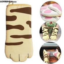 1PC 3D Cartoon Cat Paws Oven Mitts Long Cotton Baking Insulation Gloves  Non-slip Cute Microwave Heat Resistant Kitchen Gloves 2024 - buy cheap