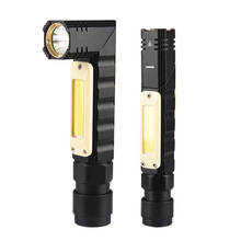 Multifunctional LED Flashlight USB Rechargeable Battery Powerful T6 Torch Side COB Light Linterna Tail Magnet Work Light 2024 - buy cheap