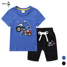 Summer Retail Hot Kids Sets New Children's Short Sleeve Cartoon T-shirt +Cotton Shorts 2Pcs Sets Unisex 2-12Years Old Sport Suit 2024 - buy cheap
