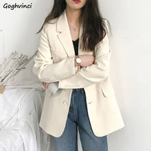 Blazers Women Autumn Chic Fashion Elegant Retro Cool Buttons Streetwear Korean Style Leisure Office Lady Solid Simple Outwear 2024 - buy cheap