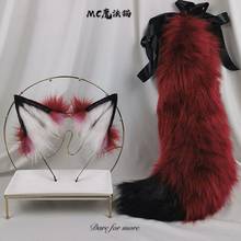 New Blood Wolf Handmade Simulation Lolita Beast Ear Cos Wolf Ear Clip KC Beast Tail Lo Niang Cat Ear Plush Ear 2024 - buy cheap