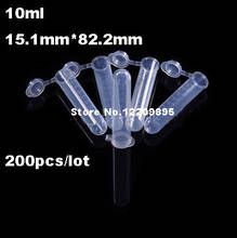 200pcs/lot 10ml Plastic centrifuge tube Test Tubing Vial Clear PP Container Laboratory Sample Specimen Supplies Free Shipping 2024 - buy cheap