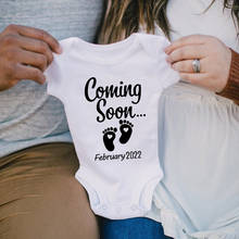 Baby Coming Soon 2022 Pregnancy Announcement Baby Bodysuits Cotton Body Boys Girls Oneises Toddler Baby Ropa Outfits Clothes 2024 - buy cheap