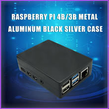Чехол для Raspberry Pi 4 Model B, алюминиевый черный серебристый металлический корпус RPI 4B 3B, серебристый корпус для Raspberry pi 3B/3B +/4B, Прямая поставка 2024 - купить недорого