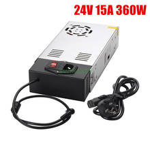 24V 15A Power supply 360W with switch + LED light + power cord, 110V / 220V adjustable, 3D printer parts 2024 - buy cheap