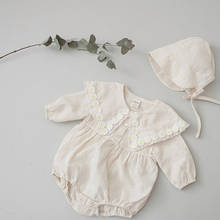 Newborn Girls Romper Little Daisy Toddler Jumpsuit Large Lapel Girl Playsuit Summer Baby Girl Clothes Cotton Infant Sunsuit 0-2Y 2024 - buy cheap