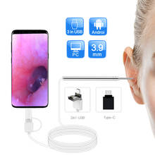 Cámara endoscópica de oído para adultos y niños, lente delgada HD de 3,9mm, otoscopio con 6 LED, herramienta de limpieza de cera de oído para Android y PC 2024 - compra barato