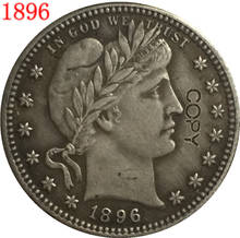 Eua 1896 p, o, s barbeiro ou liberty cabeça quarto dólares cópia de moedas 2024 - compre barato