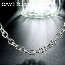 Bayttling-colar de prata esterlina 925, 8mm, fivela, joia de corrente, feminino, homem, glamour, festa, presente, moda, casamento 2024 - compre barato
