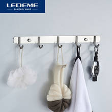 LEDEME Hook Kitchen Wall Cabinet Hook Bathroom Storage 5 Hooks Up Wall Rails Towel Shelf Rack L70201-5 2024 - buy cheap