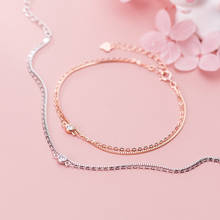 Colusiwei-pulsera de cadena de lentejuelas cuadradas geométricas para mujer, de Plata de Ley 925 auténtica, accesorios de joyería 925 2024 - compra barato