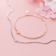 Colusiwei-pulsera de cadena de lentejuelas cuadradas geométricas para mujer, de Plata de Ley 925 auténtica, accesorios de joyería 925 2024 - compra barato