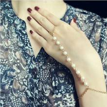 Модные ювелирные изделия, жемчужные многоярусные браслеты-цепочки, браслеты для женщин, подарок 2024 - купить недорого