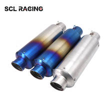 Scl racing-silenciador de escapamento universal para motocicletas, 50.8mm, aço inoxidável, para ktm, yamaha, honda, motocross e dirt bike 2024 - compre barato