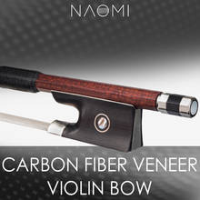 Naomi Luxurious 4/4 Violin Bow Carbon Fiber Stick Pernambuco Veneer Bow Ebony Frog W/ Paris Eye Inlay Well Balanced 2024 - buy cheap